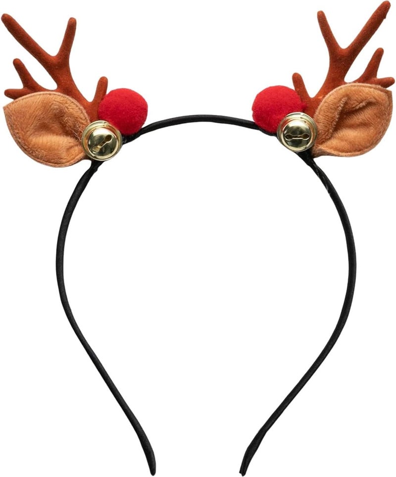 Gorbgle Reindeer Antler Headband for Christmas, Festive Deer Ears Headwear for Women, Cosplay Party Costume Hair Accessories - Image 1